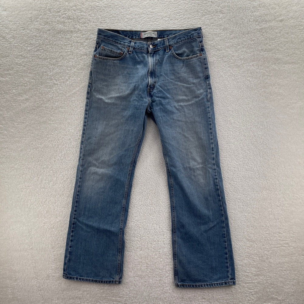 Vintage Levis 567 Mens Jeans Blue 36x34 Loose Bootcut Y2K 2004 Grunge Faded